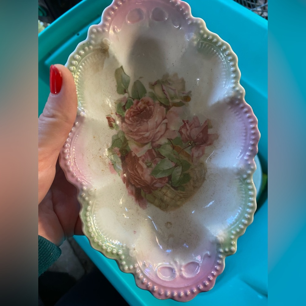 Vintage Antique Celery dish